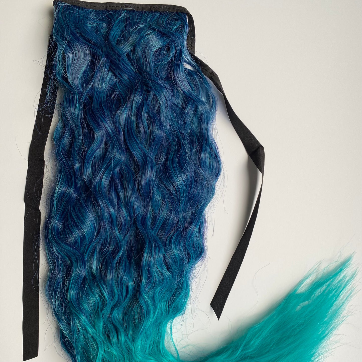 Athena | Blue & Green Ombre Wavy Hair