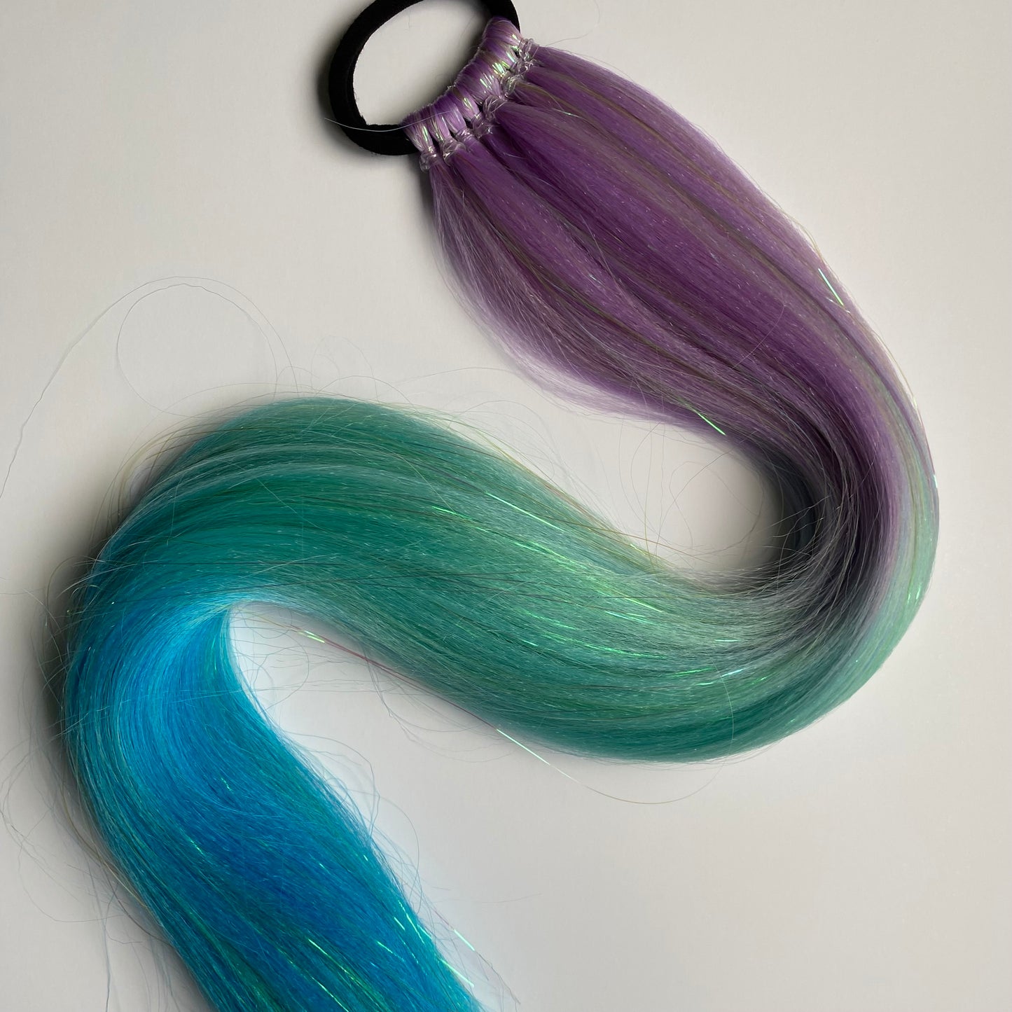 Adella | Purple, Aqua & Blue Tinsel Hair