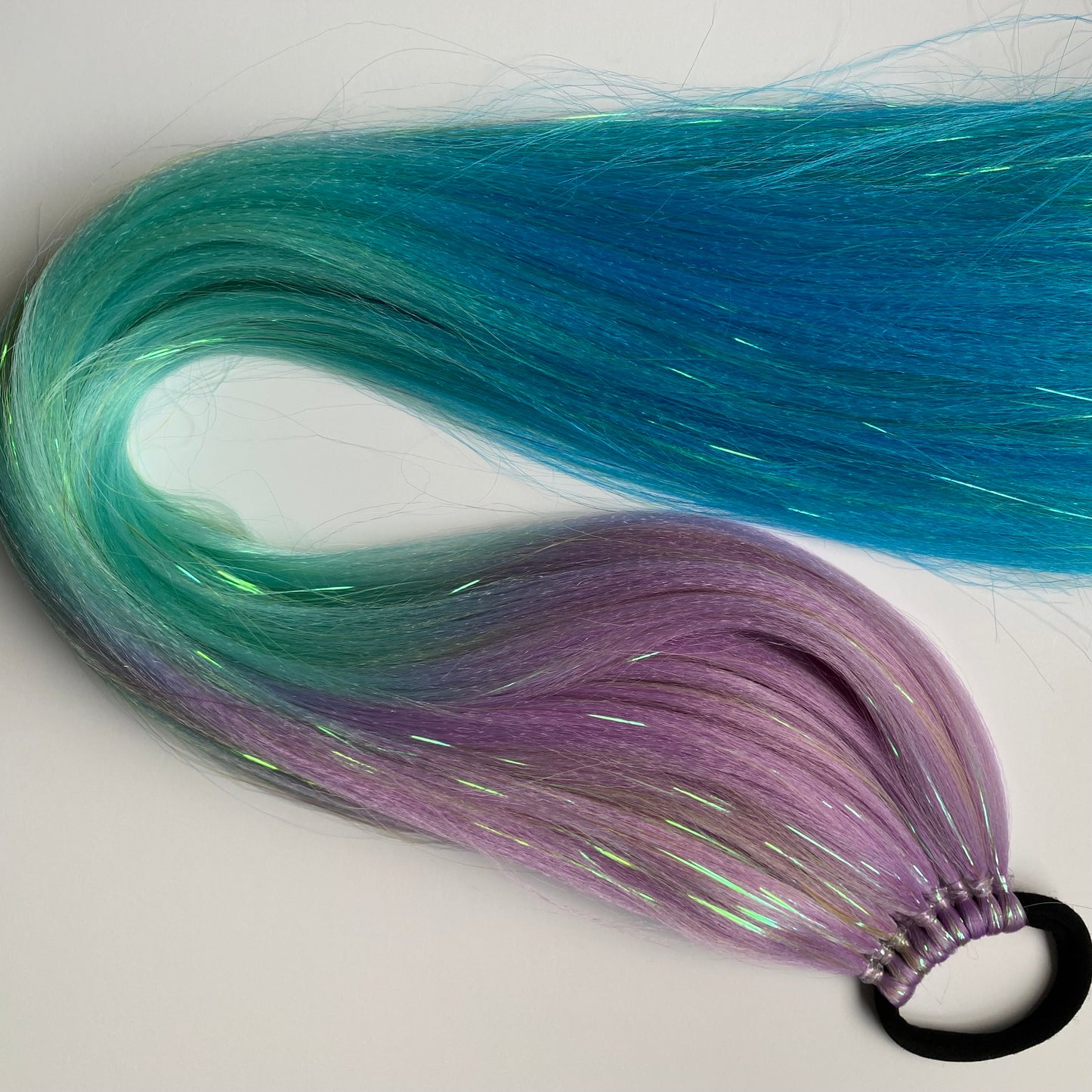 Adella | Purple, Aqua & Blue Tinsel Hair