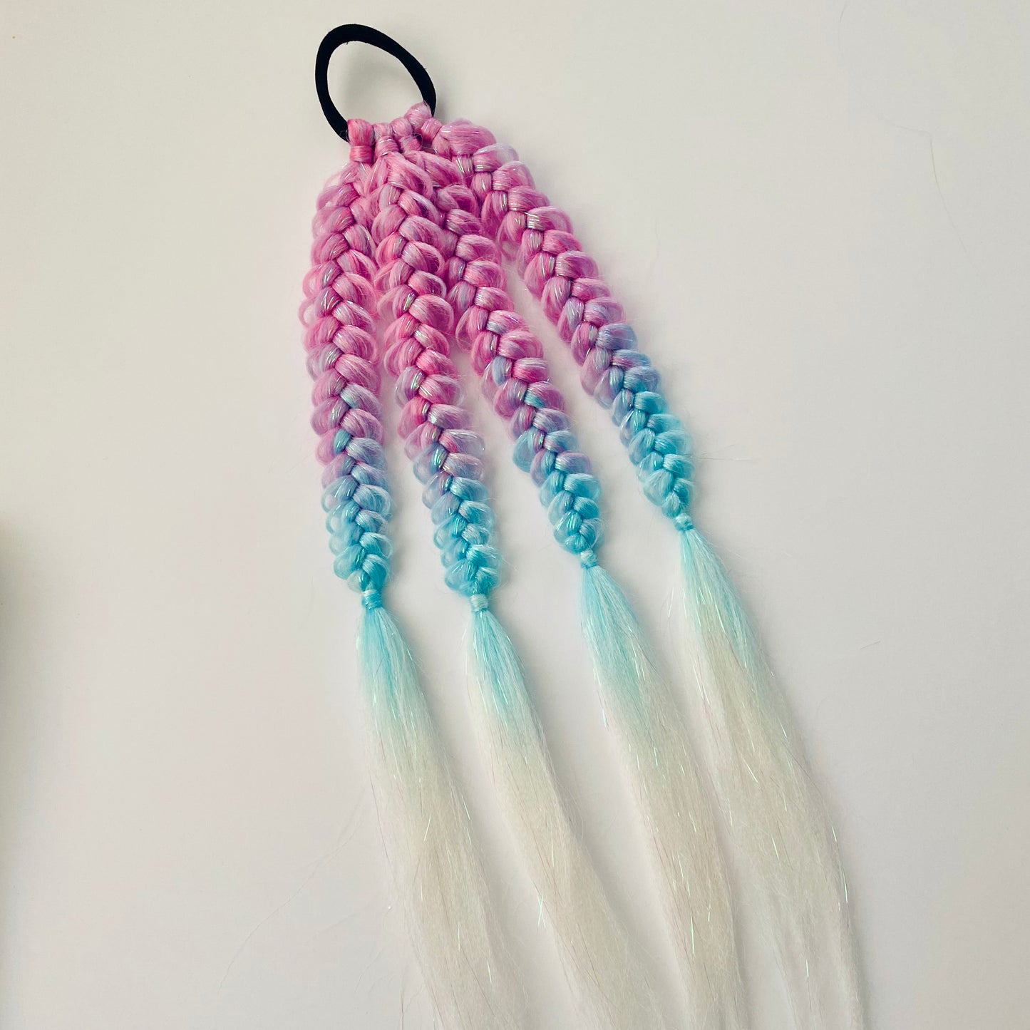 Fishtail Braids (seconds) | Pink, Blue & White