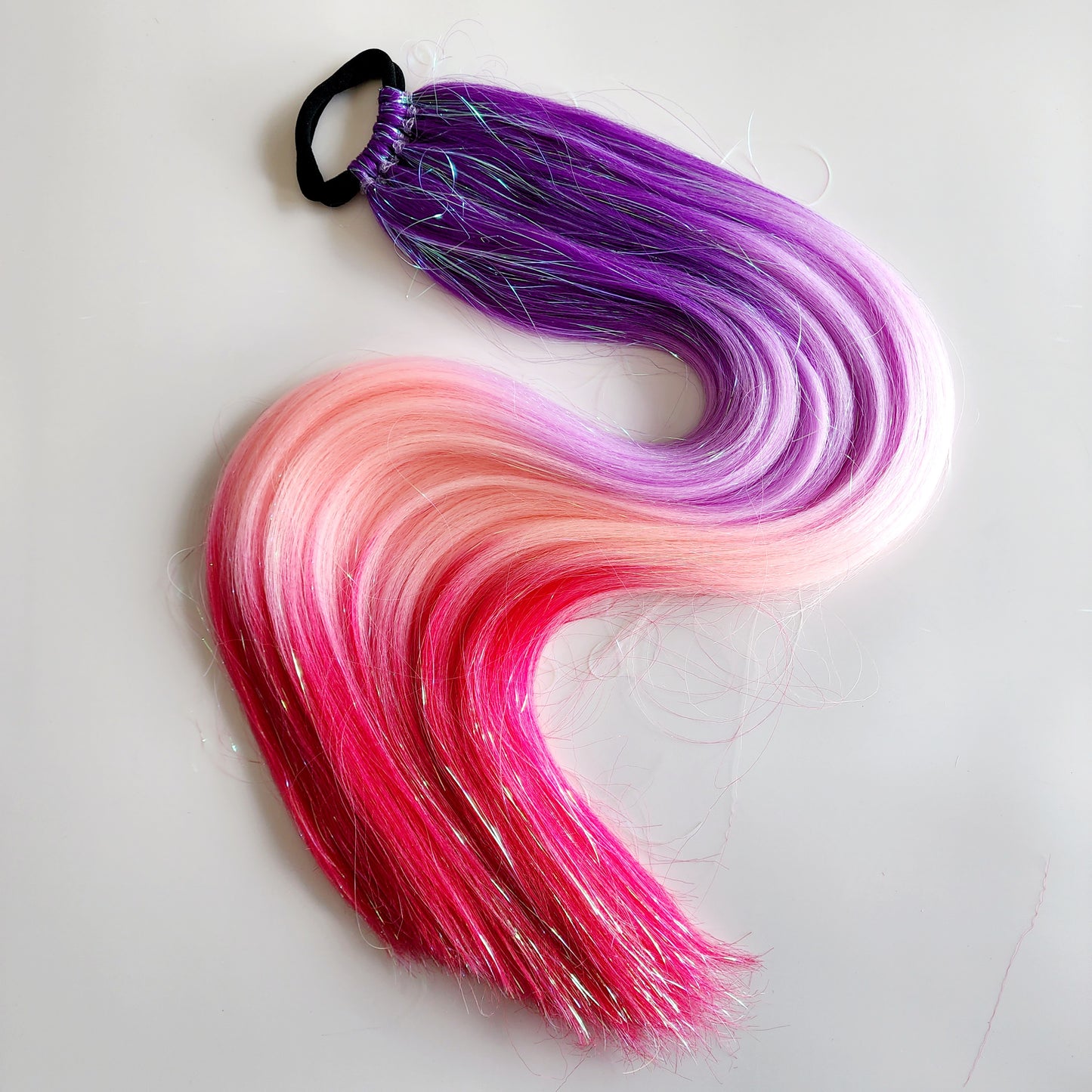 Tamika | Purple & Pink Ombre Tinsel Hair