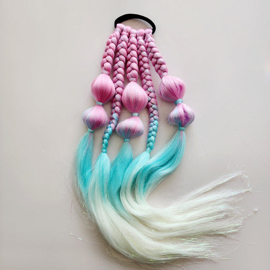 Bubble Braids (seconds) | Pink, Blue & White