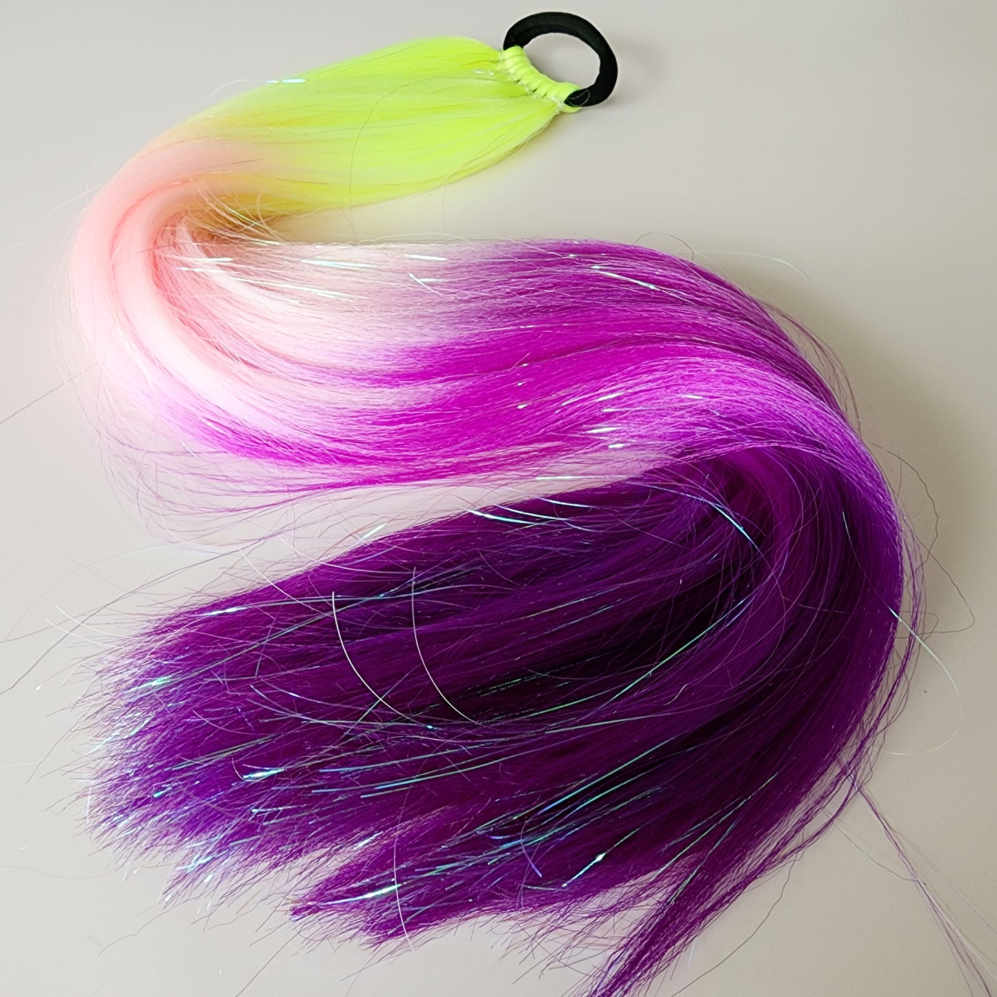 Viviane | Fluro, Pink & Ombre Purple Tinsel Hair