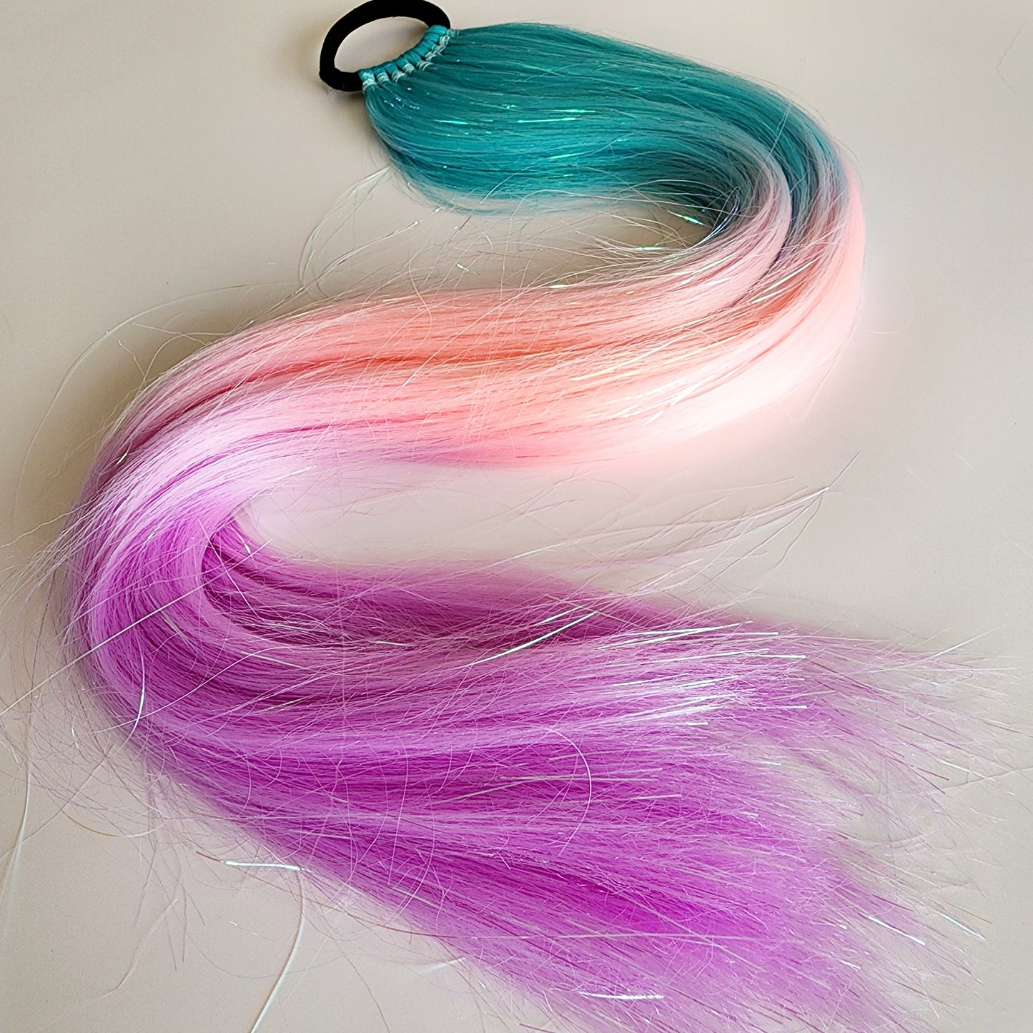 Lorelei | Aqua, Pink & Purple Tinsel Hair