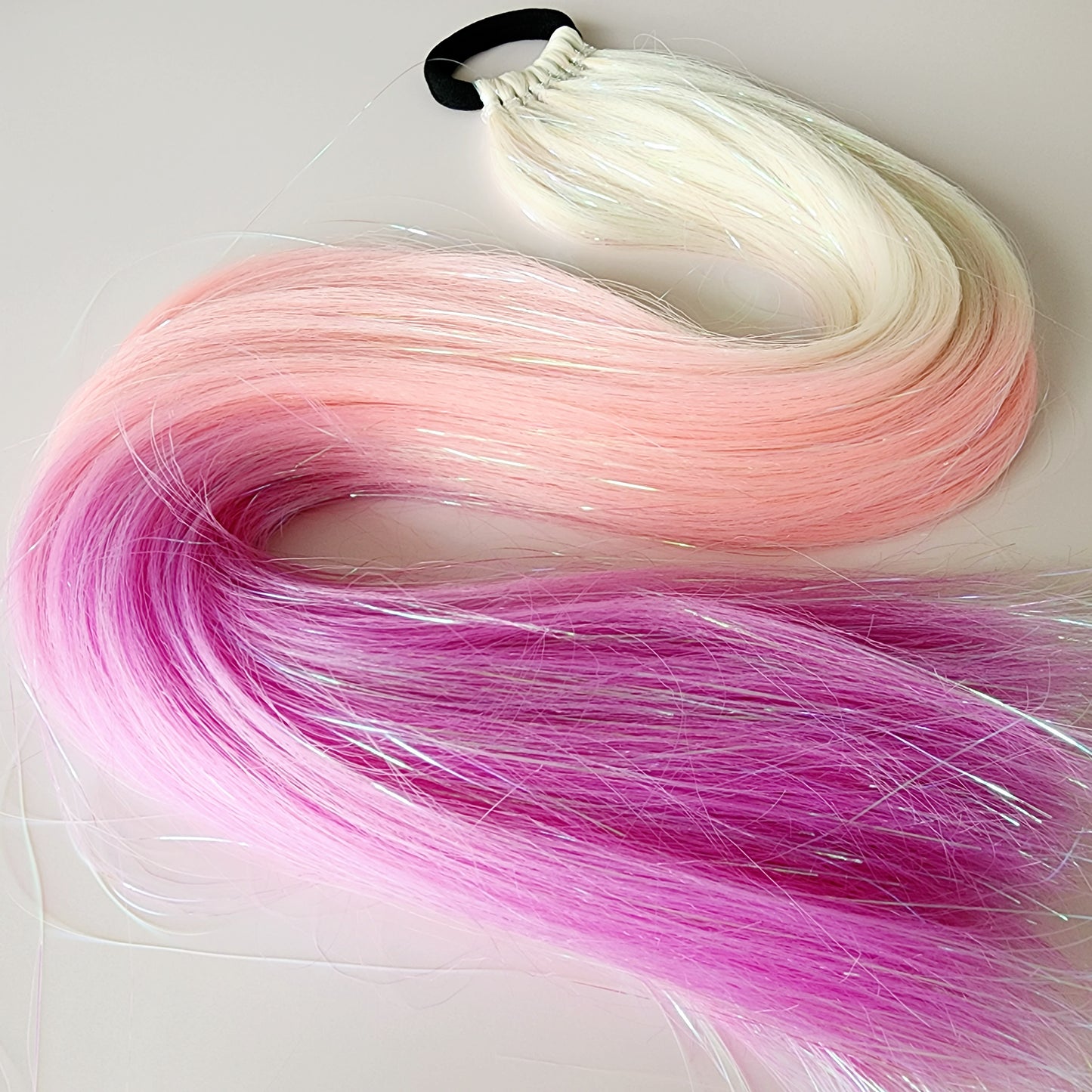 Delphine | Blonde, Pink & Purple Tinsel Hair