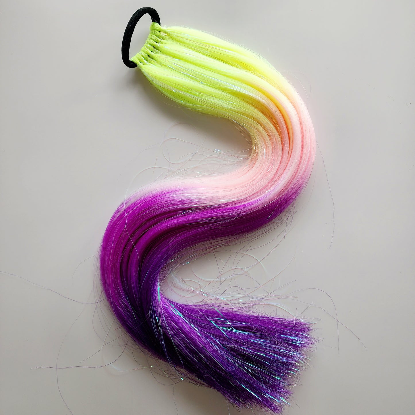 Viviane | Fluro, Pink & Ombre Purple Tinsel Hair