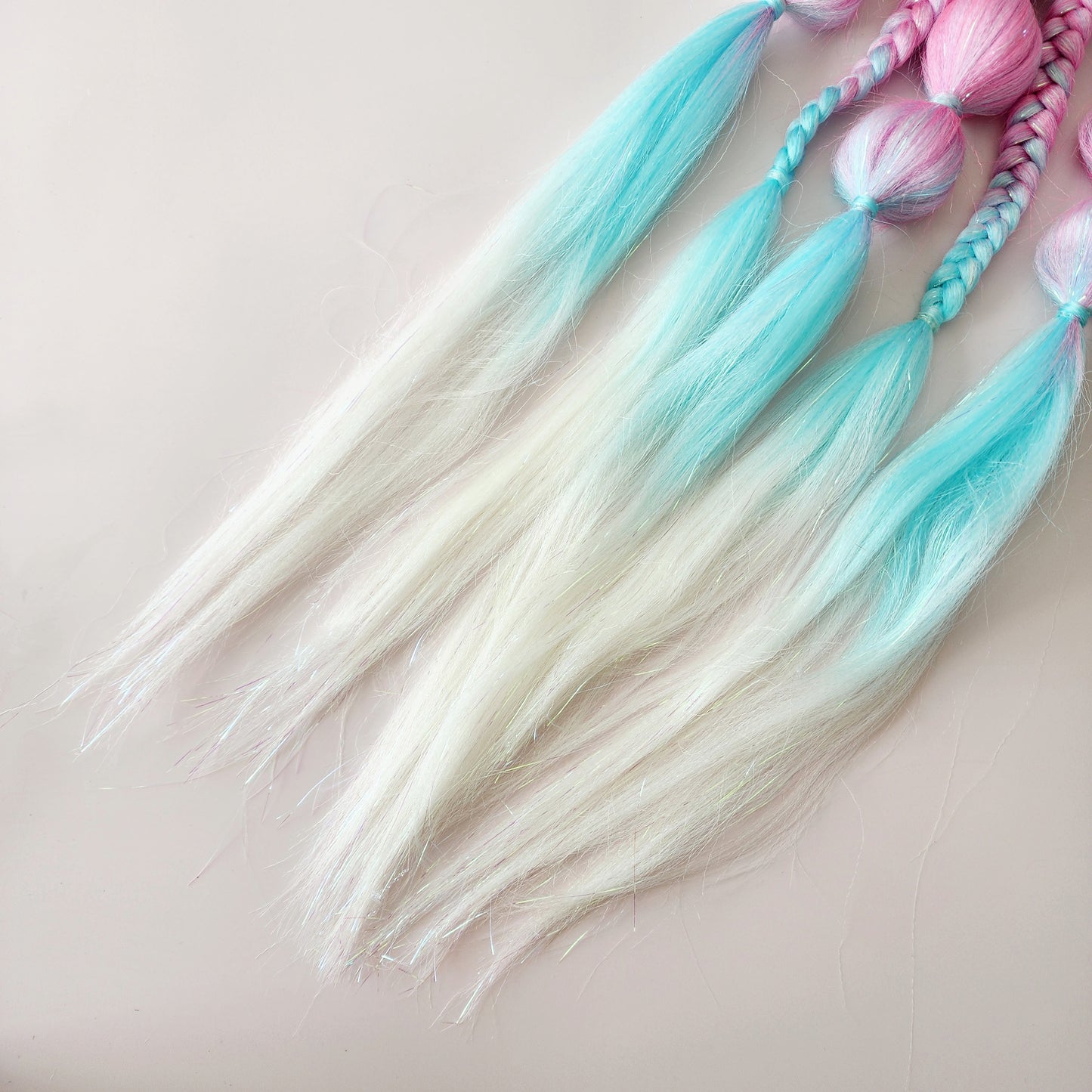 Bubble Braids (seconds) | Pink, Blue & White